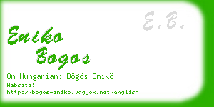 eniko bogos business card