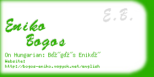 eniko bogos business card